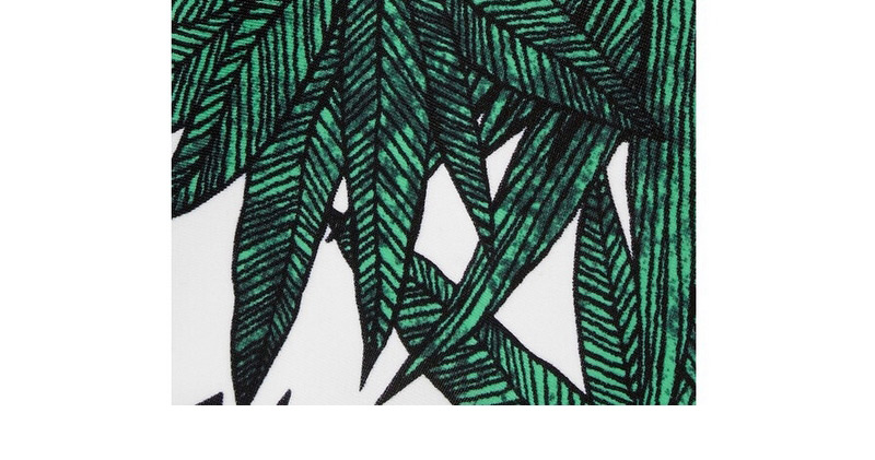 Fashion Green Tree Pattern Decorated Swimwear,One Pieces