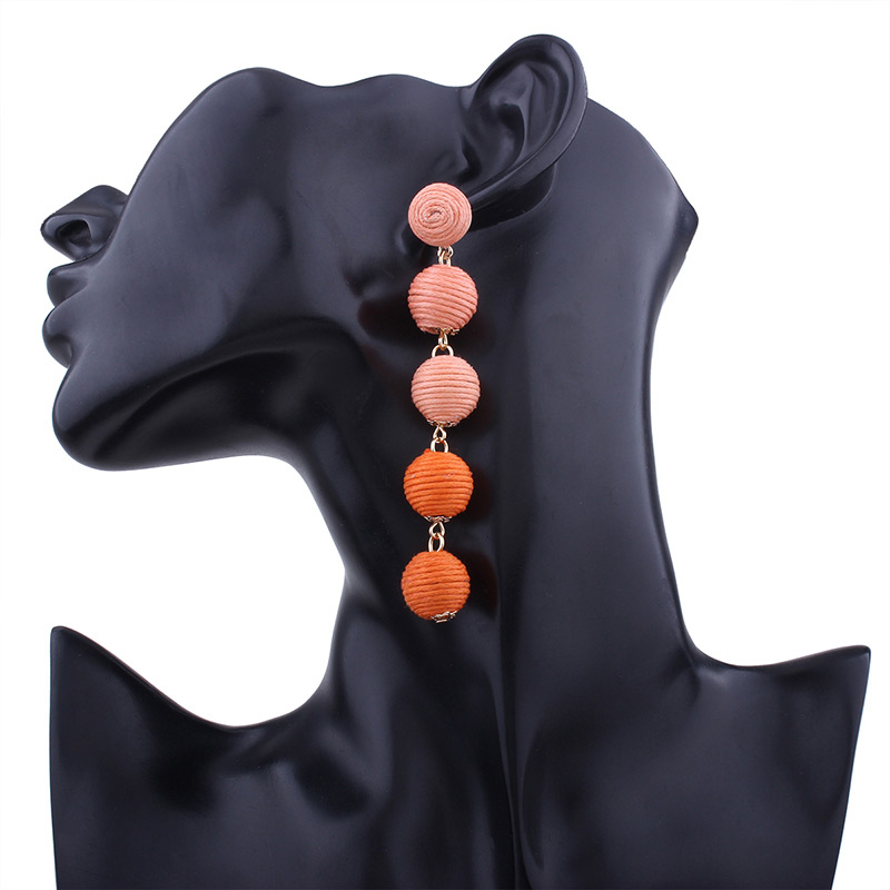 Fashion Orange Ball Shape Decorated Earrings,Drop Earrings