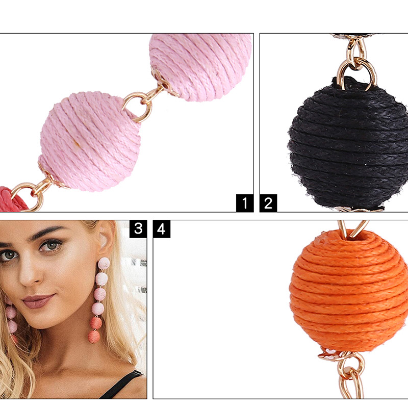 Fashion Orange Ball Shape Decorated Earrings,Drop Earrings