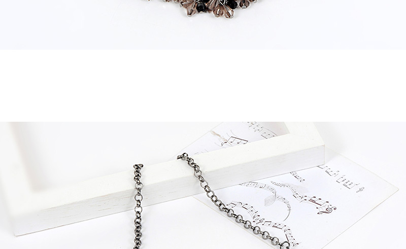 Fashion Gun Black Round Shape Decorated Necklace,Bib Necklaces