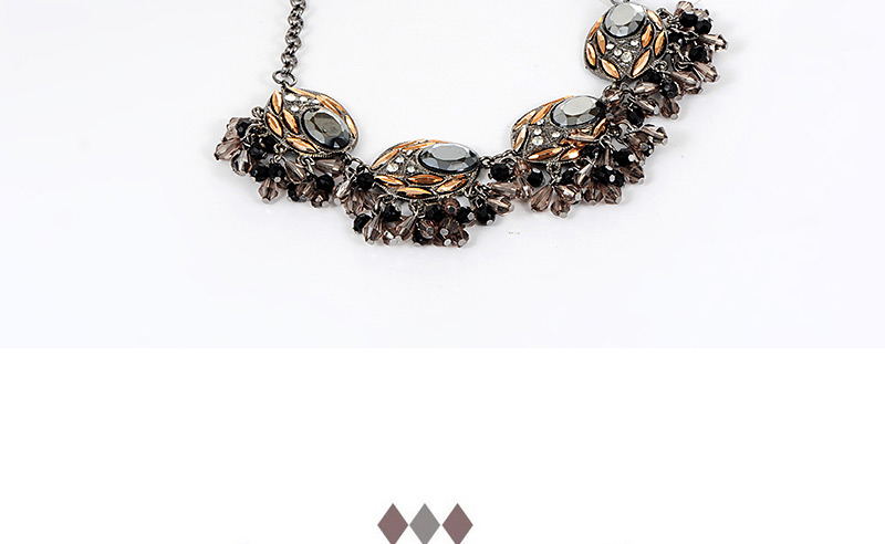 Fashion Gun Black Round Shape Decorated Necklace,Bib Necklaces
