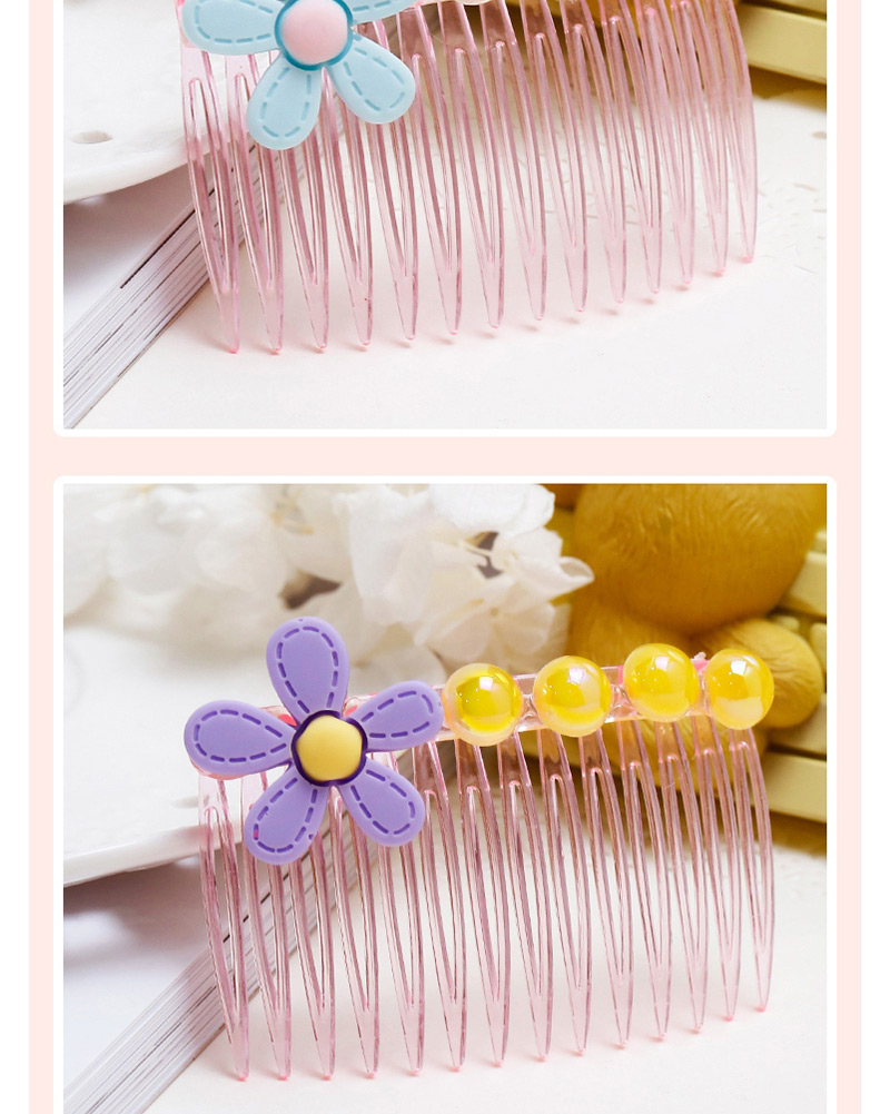 Fashion Light Pink Pearls&flower Decorated Hair Comb,Kids Accessories