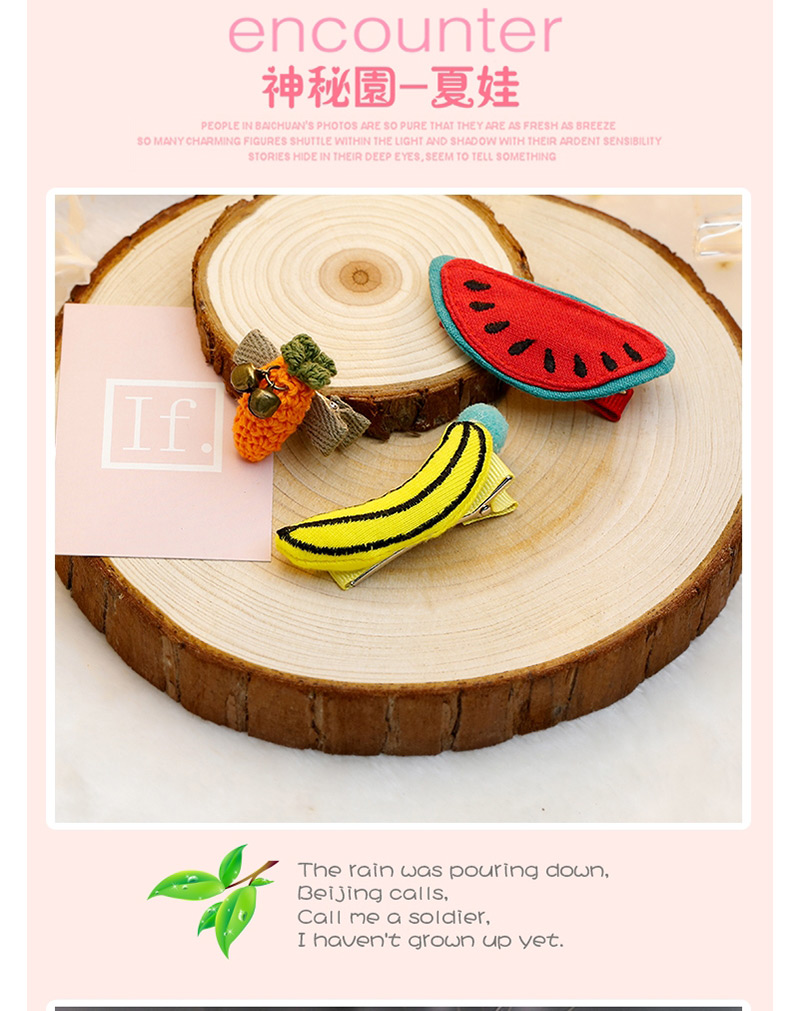 Lovely Yellow Banana Shape Decorated Hairpin,Kids Accessories