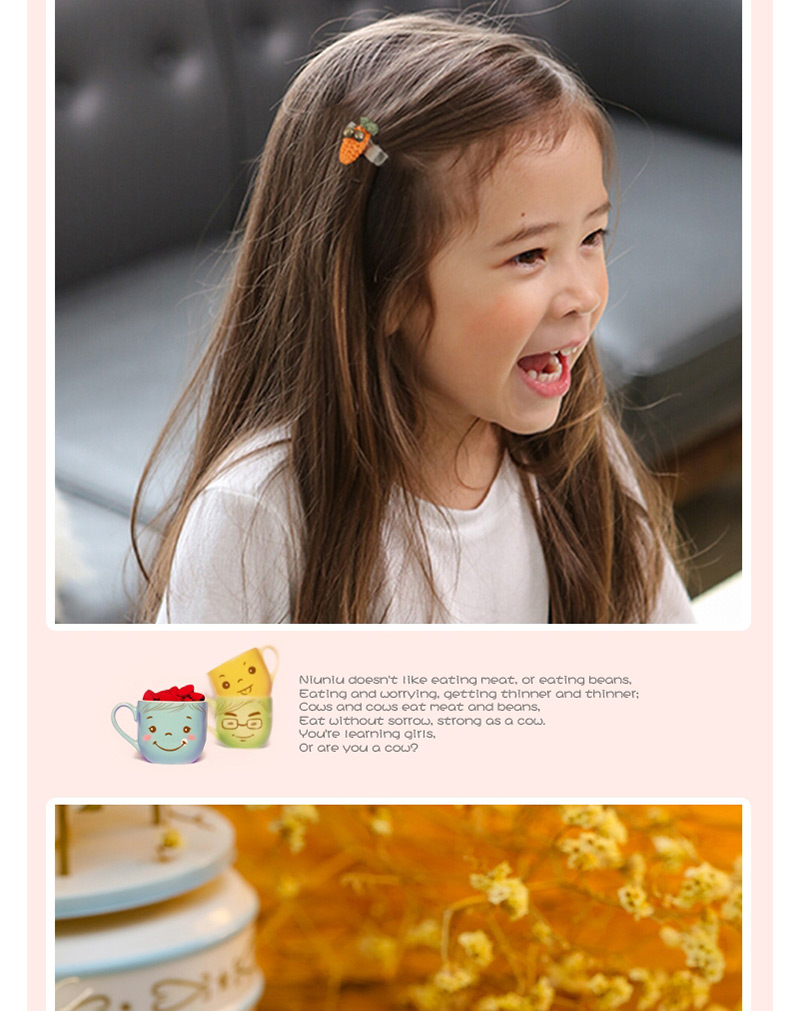 Lovely Orange Bells&carrots Decorated Hairpin,Kids Accessories