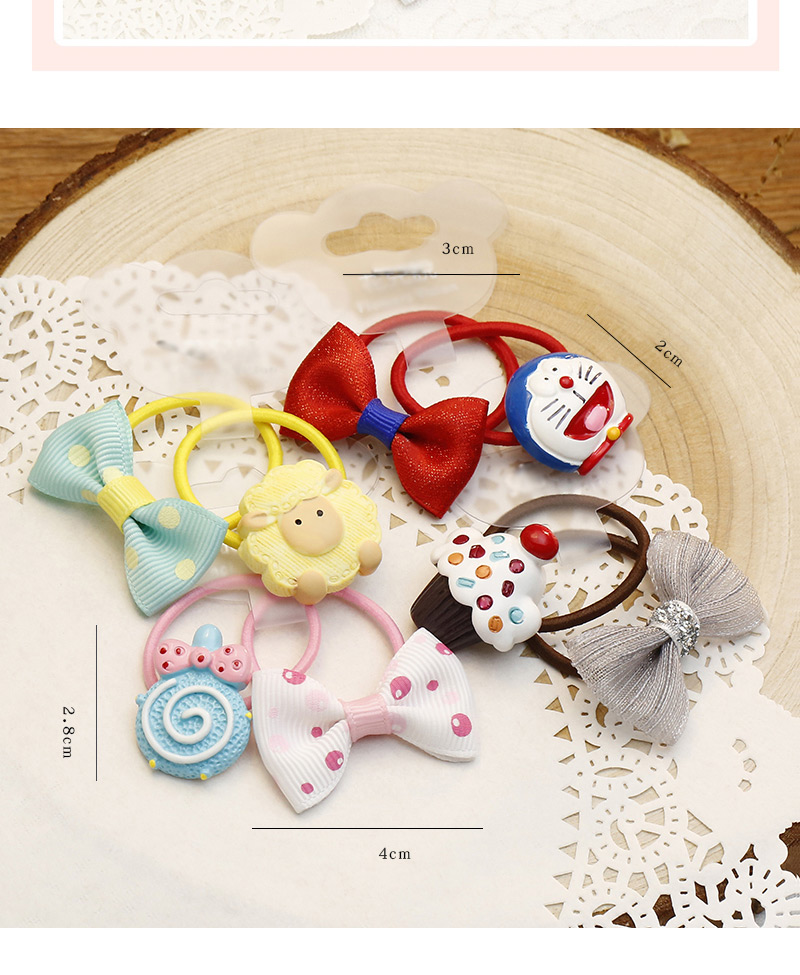 Lovely Gray+white Ice Cream&bowknot Decorated Hair Band (2pcs),Kids Accessories