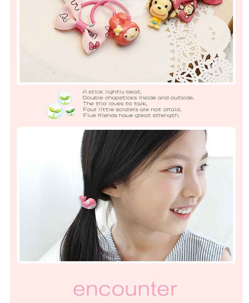 Lovely Pink+blue Whale&bowknot Decorated Hair Band (2pcs),Kids Accessories