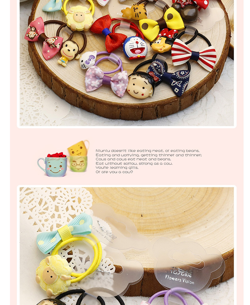 Lovely Coffee+red Rat&bowknot Decorated Hair Band (2pcs),Kids Accessories