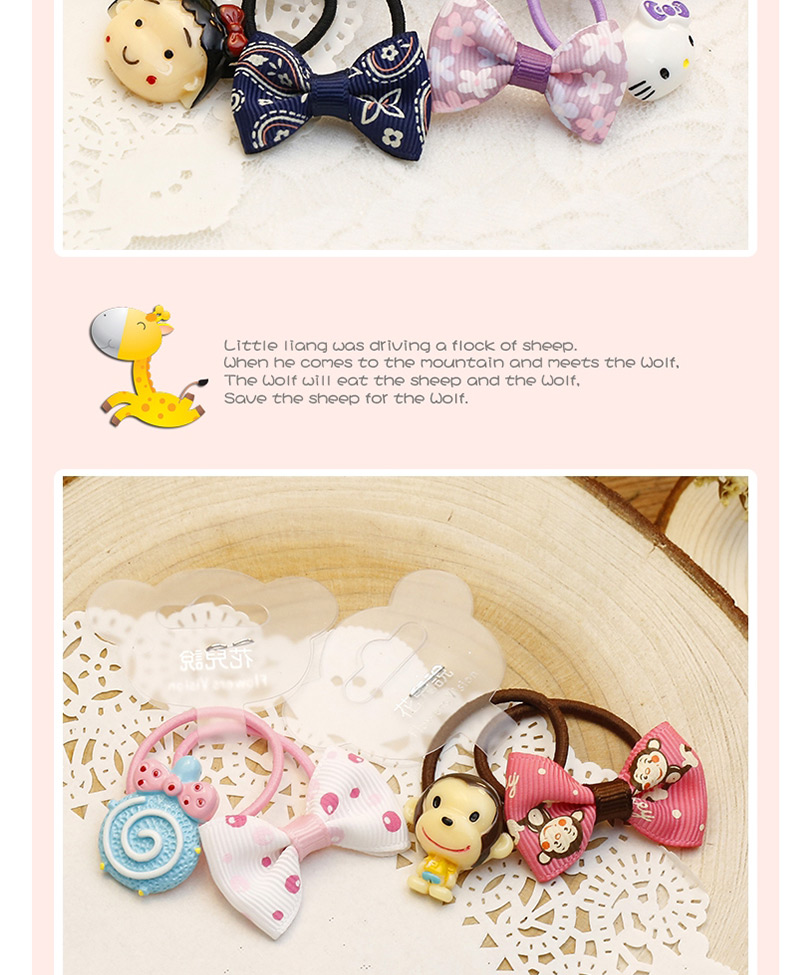 Lovely Pink Rabbit&bowknot Decorated Hair Band (2pcs),Kids Accessories