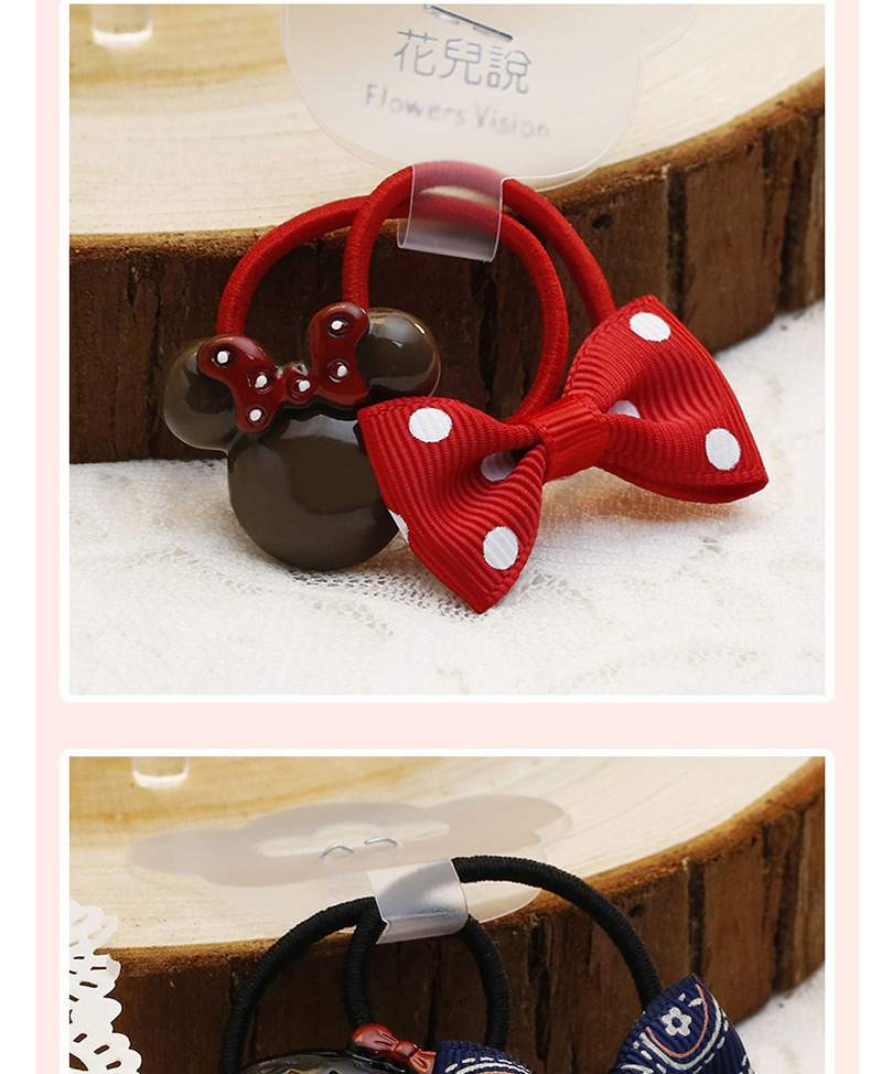 Lovely Plum Red+yellow Monkey&bowknot Decorated Hair Band (2pcs),Kids Accessories