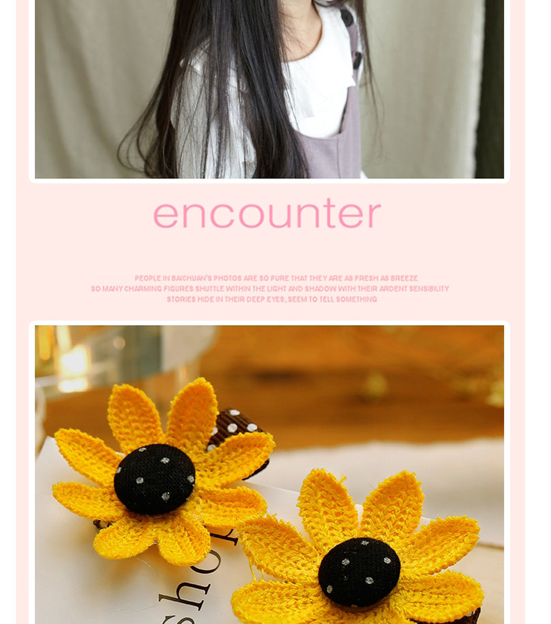 Lovely Yellow Sunflower Shape Decorated Hairpin(1pc),Kids Accessories