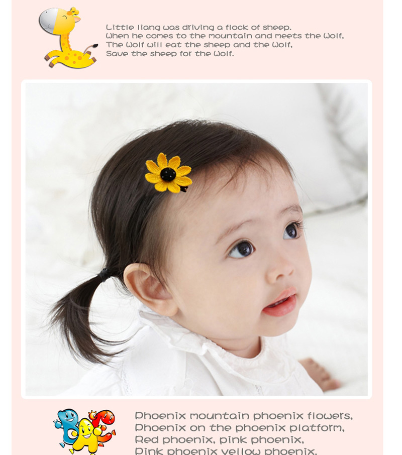 Lovely Yellow Sunflower Shape Decorated Hairpin(1pc),Kids Accessories
