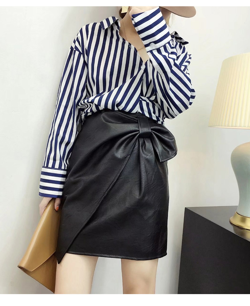 Fashion Coffee Bowknot Decorated Pure Color Skirt,Skirts