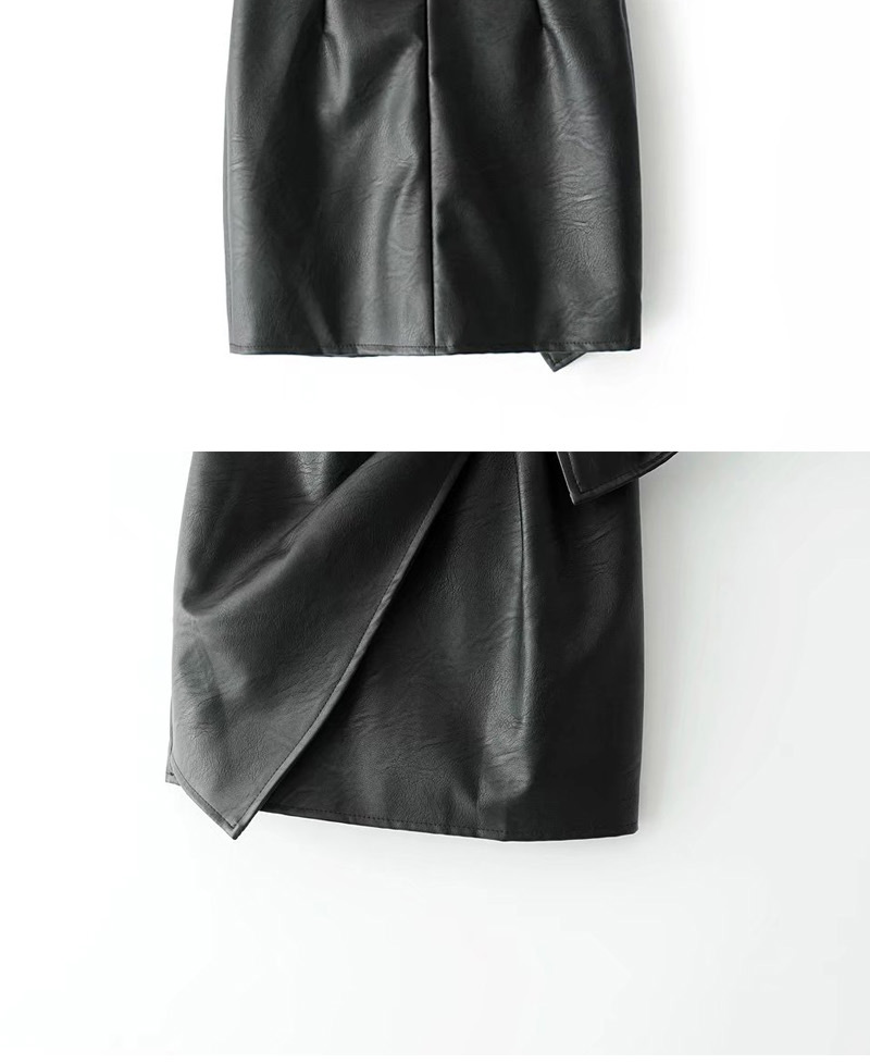 Fashion Black Bowknot Decorated Pure Color Skirt,Skirts