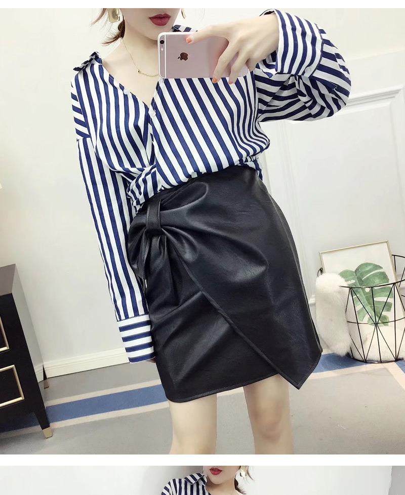 Fashion Black Bowknot Decorated Pure Color Skirt,Skirts