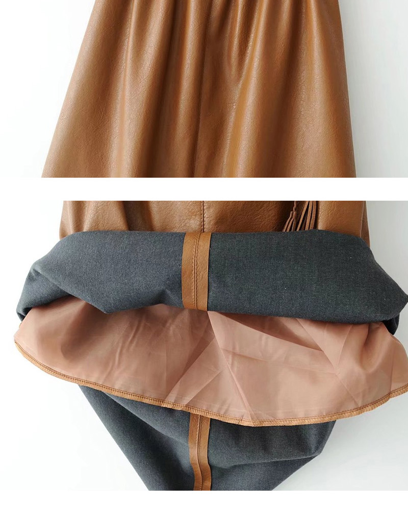Fashion Black Pure Color Decorated A Shape Pendulum Skirt,Skirts