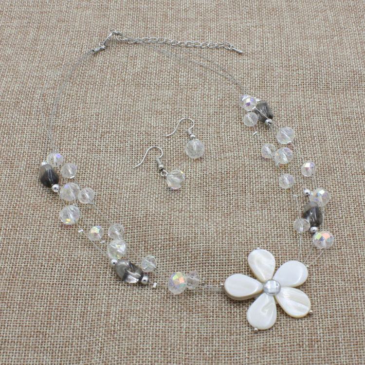 Fashion White Flower Decorated Multi-layer Jewelry Sets,Jewelry Sets