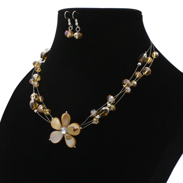 Fashion Yellow Flower Decorated Multi-layer Jewelry Sets,Jewelry Sets