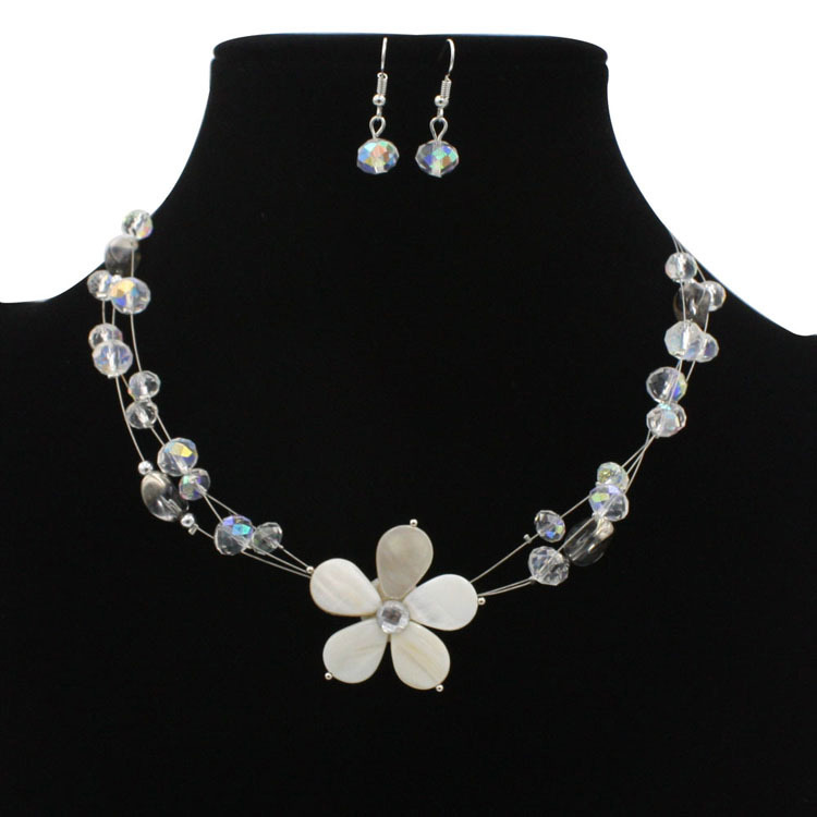 Fashion White Flower Decorated Multi-layer Jewelry Sets,Jewelry Sets