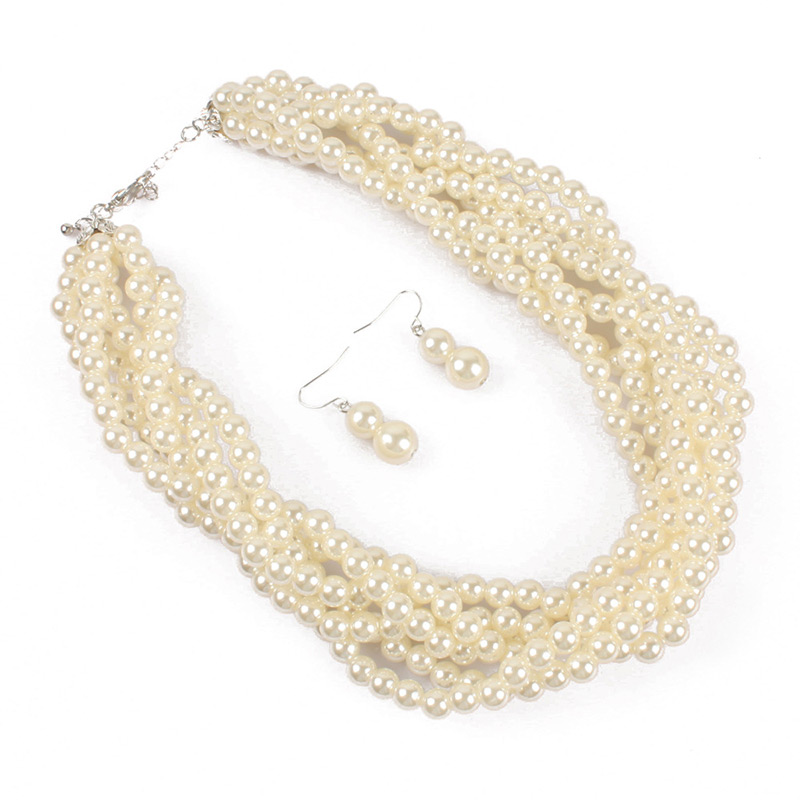 Fashion Beige Pearls Decorated Pure Color Jewelry Sets,Jewelry Sets