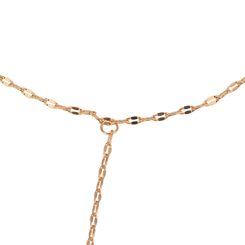 Elegant Gold Color Vertical Shape Decorated Pure Color Necklace,Multi Strand Necklaces