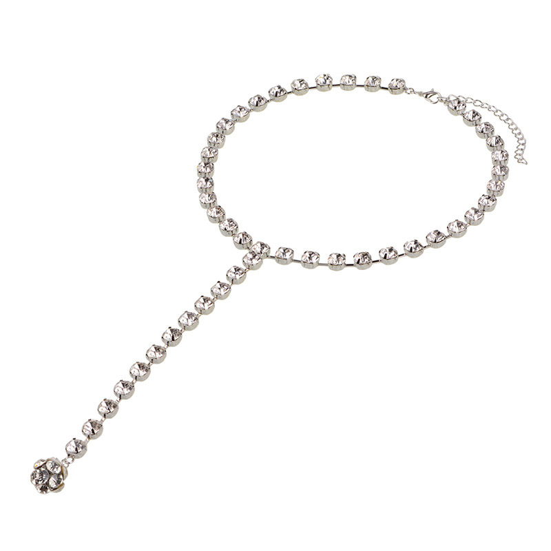 Personalized Silver Color Pearls Decorated Double Layer Choker,Multi Strand Necklaces