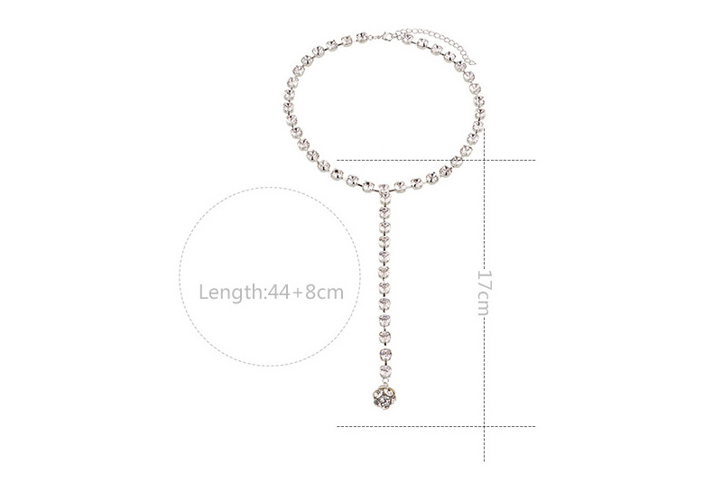 Personalized Silver Color Pearls Decorated Double Layer Choker,Multi Strand Necklaces