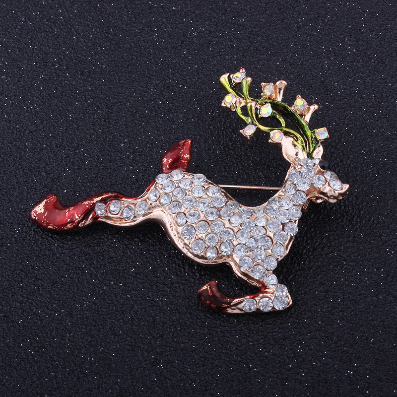 Lovely White Christmas Deer Decorated Brooch,Korean Brooches