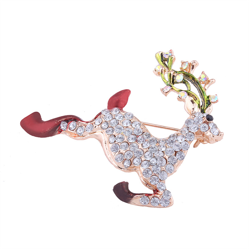 Lovely White Christmas Deer Decorated Brooch,Korean Brooches