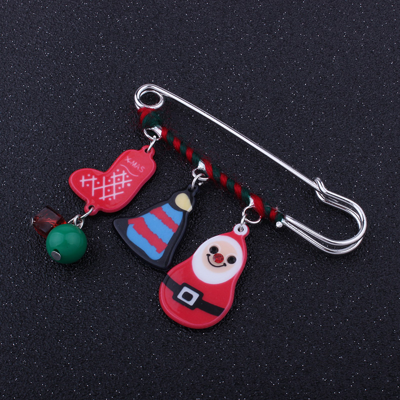 Fashion Multi-color Christmas Element Decorated Brooch,Korean Brooches