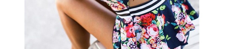 Sexy Multi-color Flower Pattern Decorated Backless Bikini,Swimwear Sets