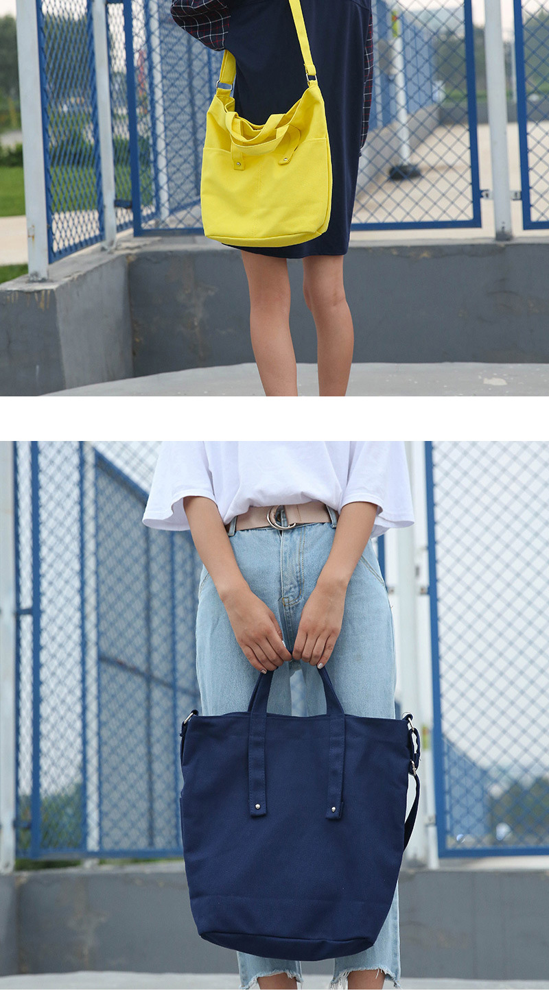 Fashion Blue Pure Color Decorated Environmental Shoulder Bag,Messenger bags