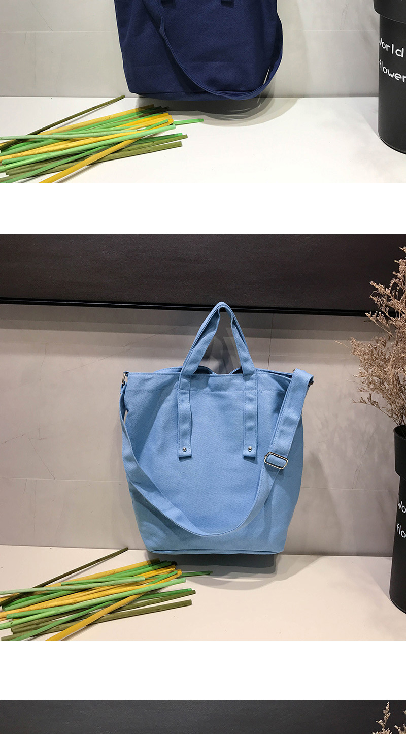 Fashion Navy Pure Color Decorated Environmental Shoulder Bag,Messenger bags