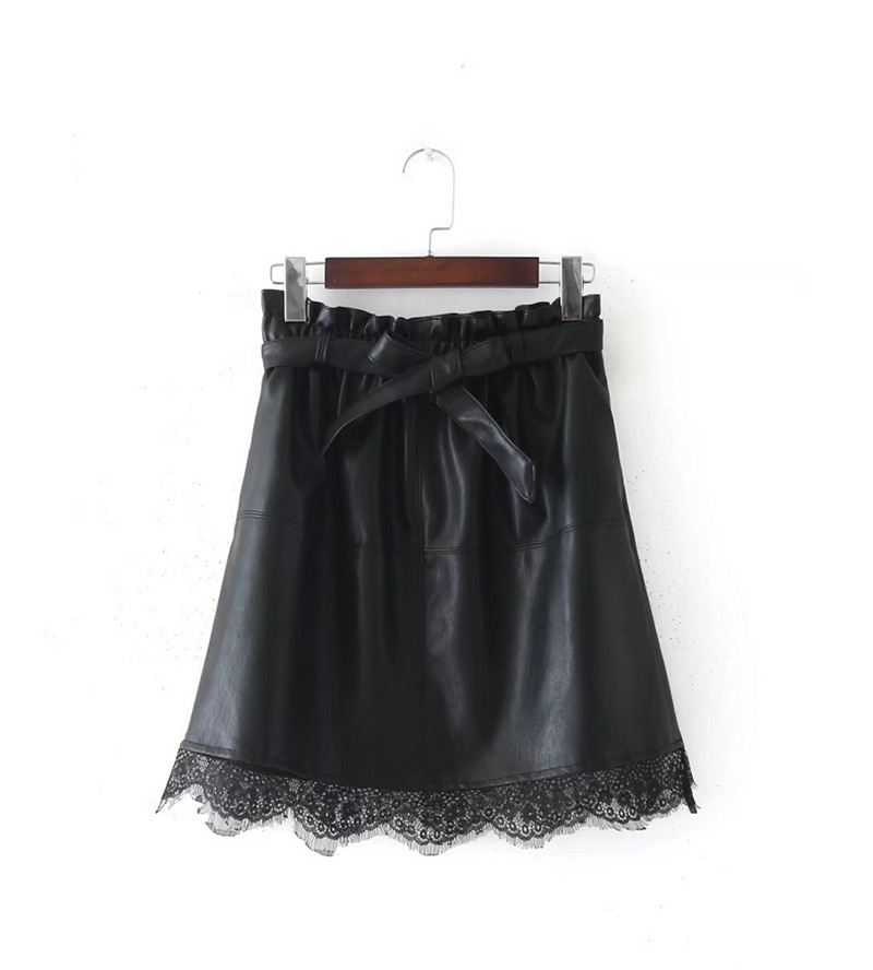 Sexy Black Lace Decorated Skirt,Skirts
