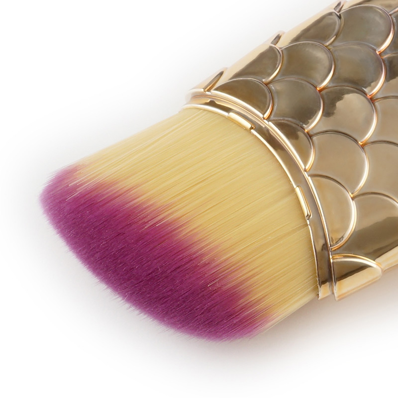 Lovely Gold Color+purple Fish Shape Decorated Brush,Beauty tools