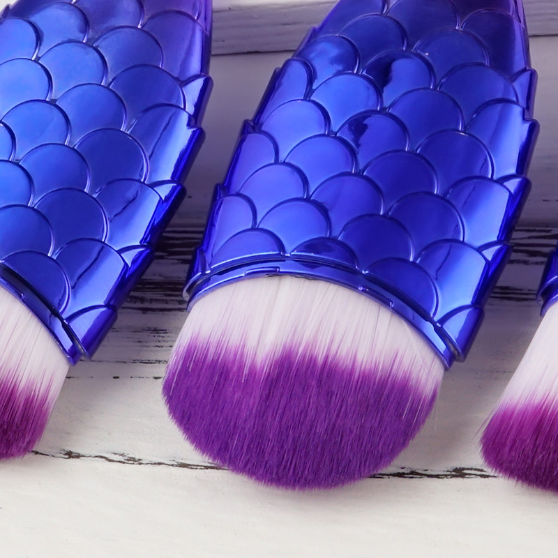 Lovely Purple+blue Fish Shape Decorated Brush,Beauty tools