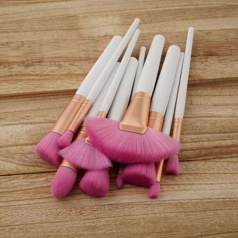 Fashion White Color-matching Decorated Brush (10pcs),Beauty tools