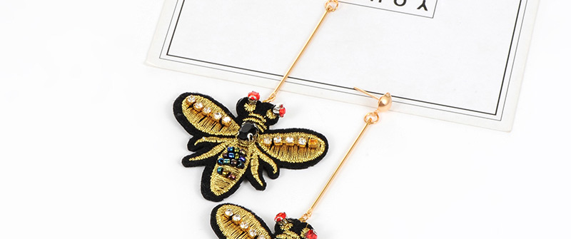 Fashion Gold Color Embroidery Decorated Earrings,Drop Earrings