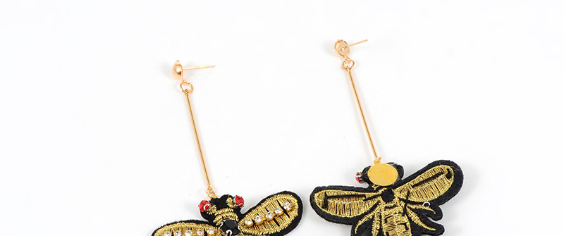 Fashion Gold Color Embroidery Decorated Earrings,Drop Earrings