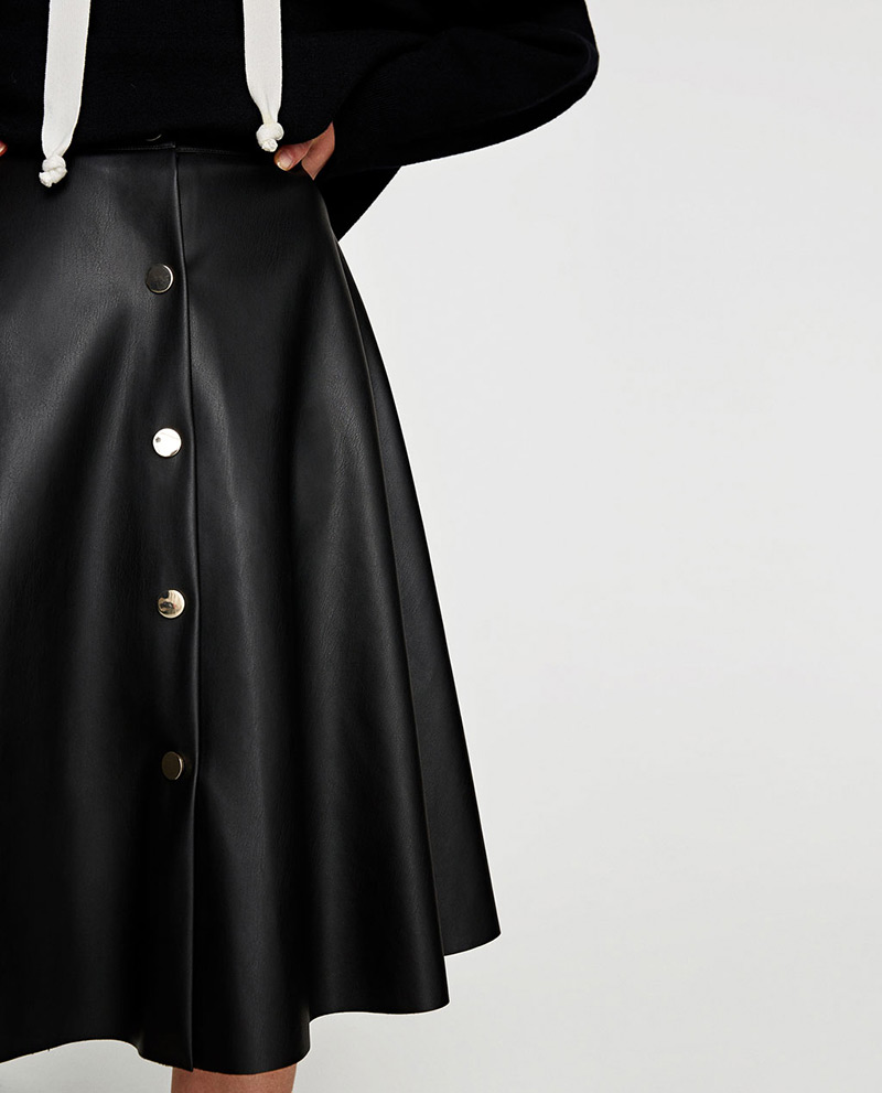 Fashion Black Round Shape Decorated Decorated Dress,Skirts