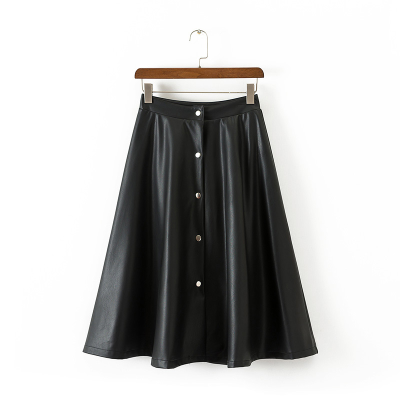 Fashion Black Round Shape Decorated Decorated Dress,Skirts
