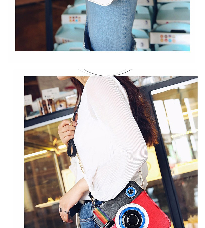 Fashion White Camera Shape Decorated Shoulder Bag,Messenger bags