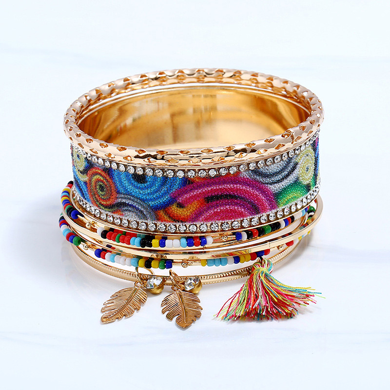 Fashion Multi-color Tassel Decorated Bracelet (8 Pcs ),Beaded Bracelet