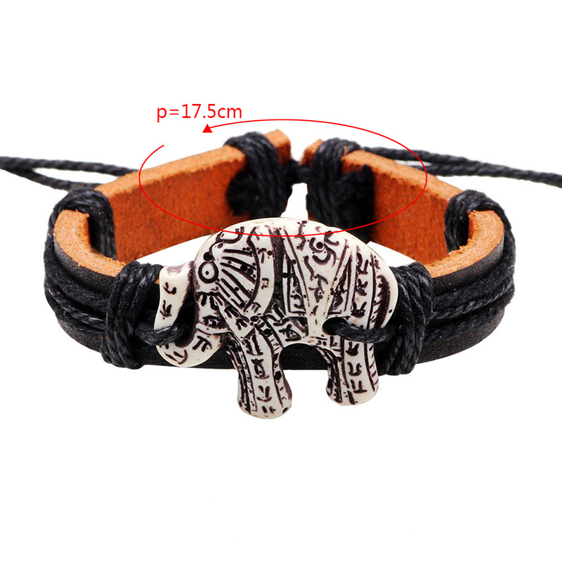 Fashion Black Elephant Shape Decorated Bracelet,Fashion Bracelets