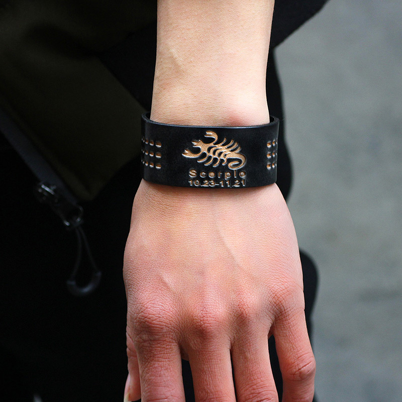 Fashion Black Cancer Pattern Decorated Bracelet,Fashion Bracelets