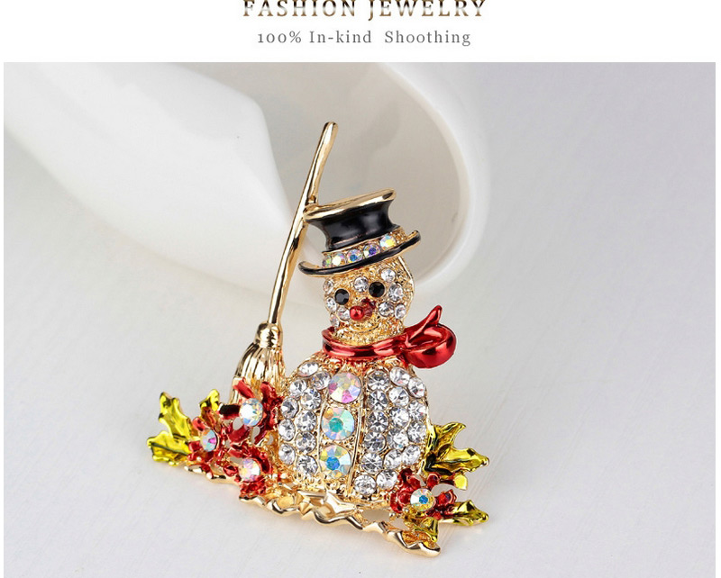 Fashion Gold Color Snowman Shape Decorated Brooch,Korean Brooches
