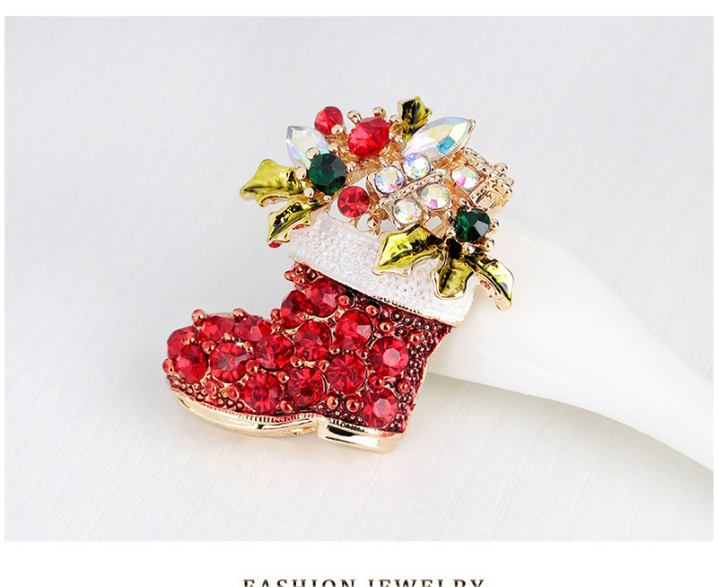 Fashion Red Boots Shape Decorated Brooch,Korean Brooches