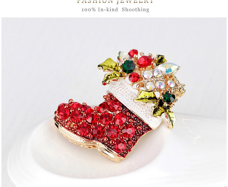 Fashion Red Boots Shape Decorated Brooch,Korean Brooches