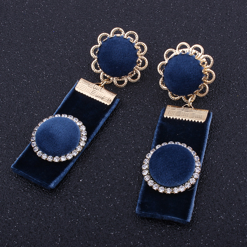 Lovely Blue Color-matching Decorated Earrings,Drop Earrings