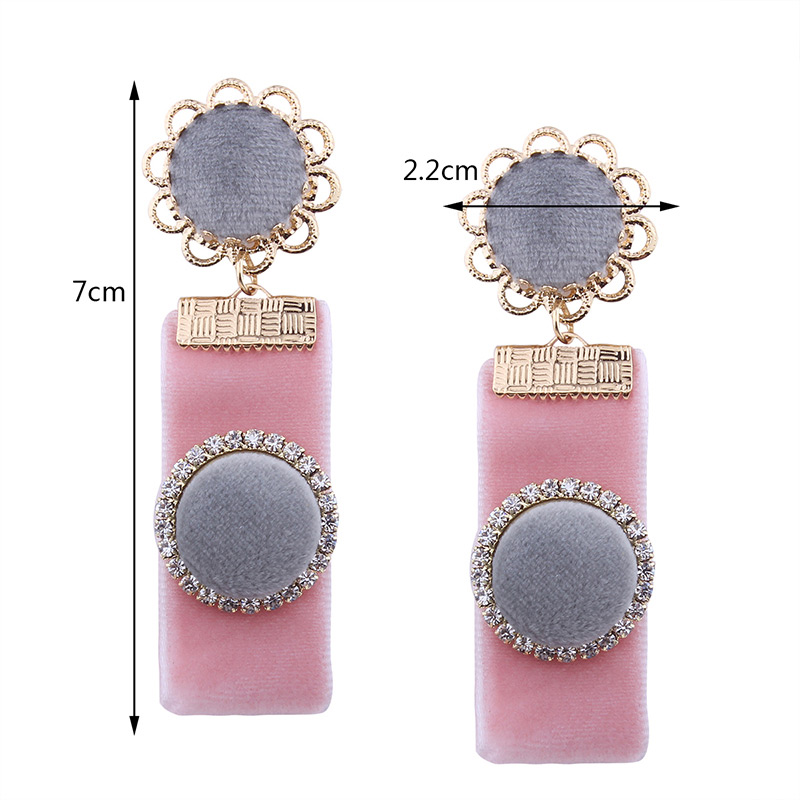 Lovely Pink Color-matching Decorated Earrings,Drop Earrings