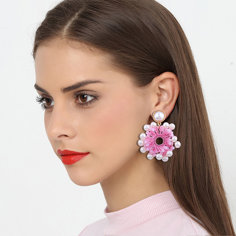 Fashion White Hollow Out Decorated Earrings,Drop Earrings